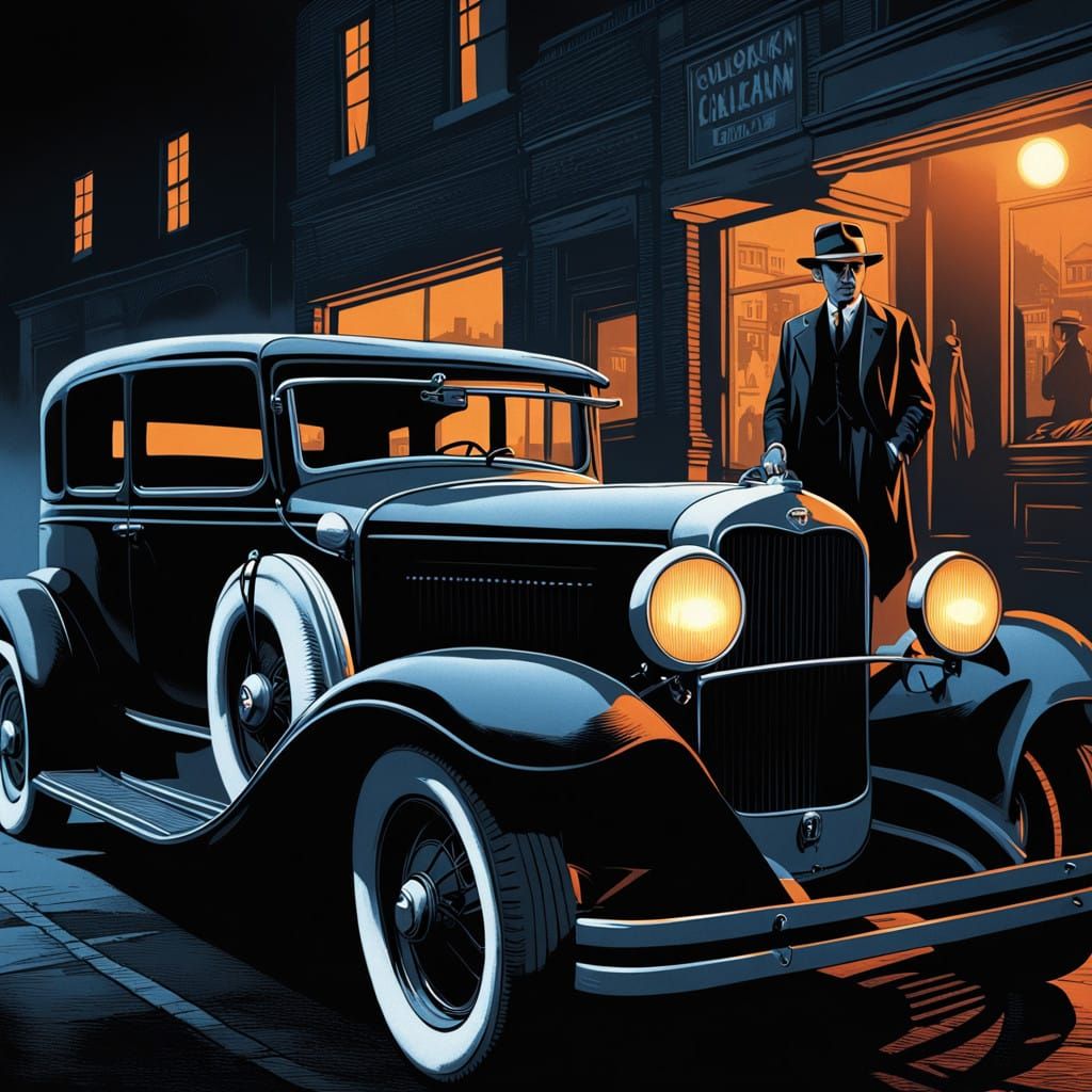 Prohibition Era Outlaws Speed Away in a Gritty, Cinematic Sc...