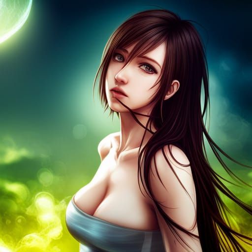 Hyperrealistic Anime Woman Portrait in HDR