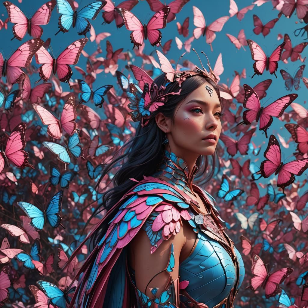 Butterfly woman