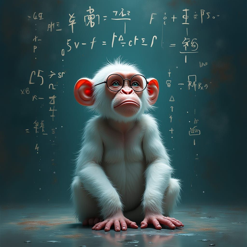 Chimpanzee Lost in Mathematical Wonder: Realistic Digital Pa...
