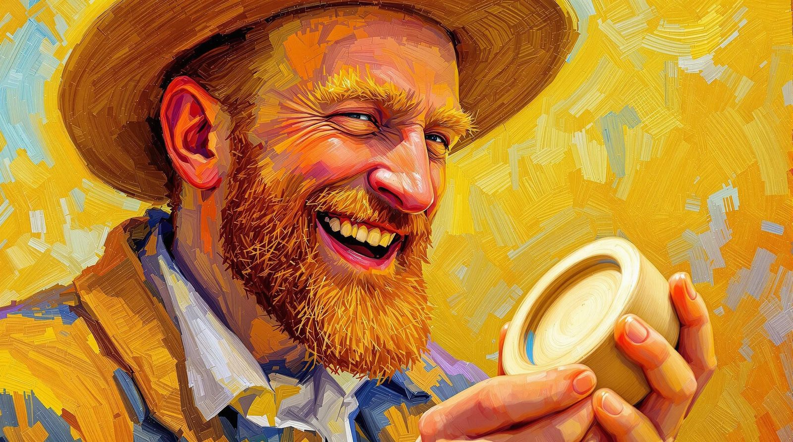 Vincent Van Gogh Plays with a Yo-Yo on a Sunny Day