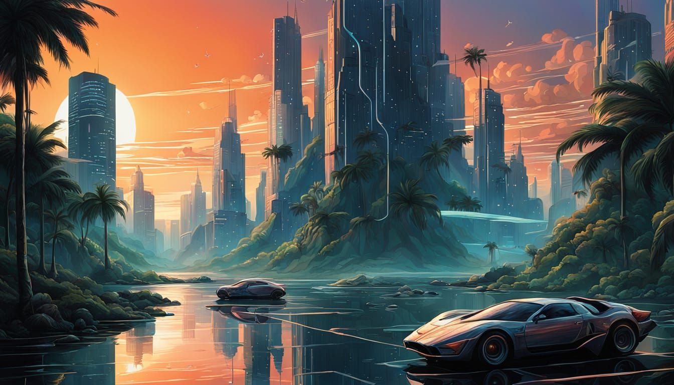 Hyper-Detailed Portrait of a Woman, Blending Cosmic Nebula,...