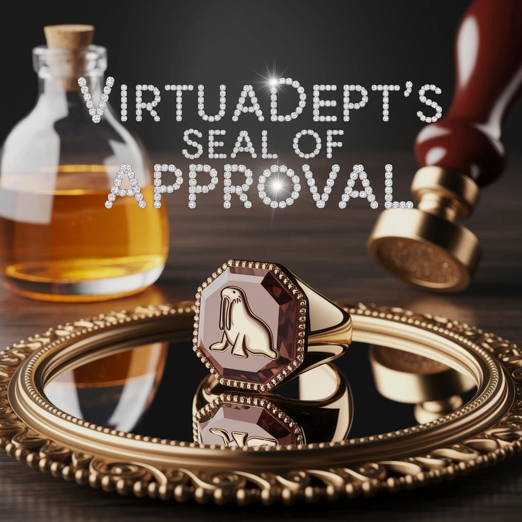 Walrus Signet Ring for Wax Seal, Digital Art