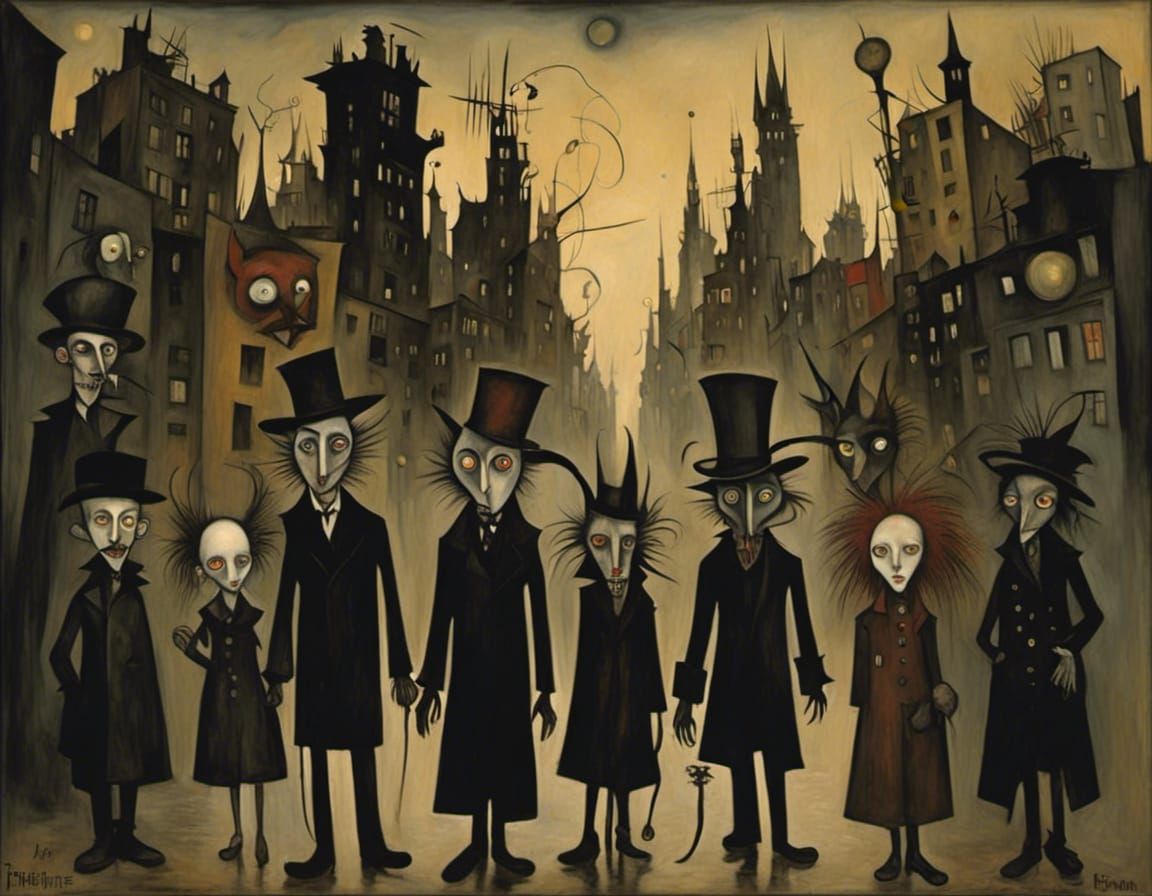 Strange Friends Portrait in Kandinsky Style