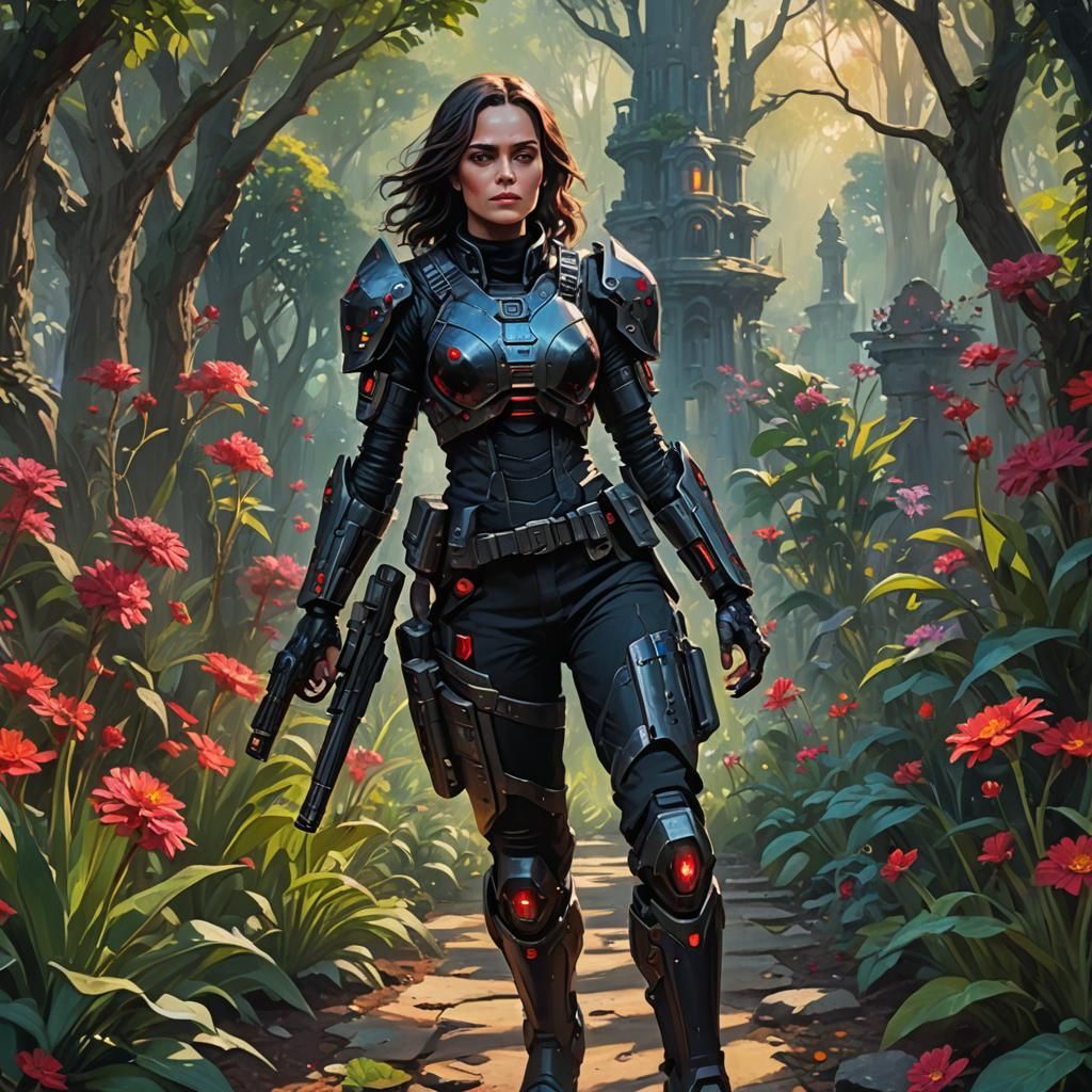 Crystalline Explorer in Sanctuary Garden: Concept Art