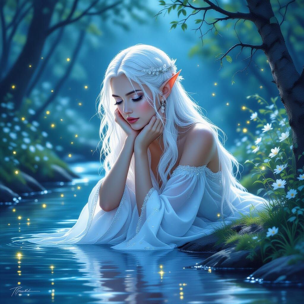Elven Beauty by Forest Creek in Ethereal Light