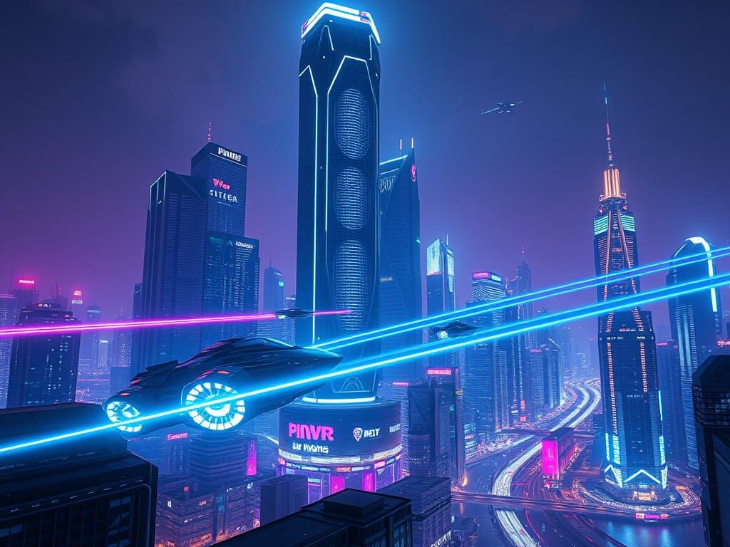 Cyberpunk Cityscape Unveils Futuristic Marvels