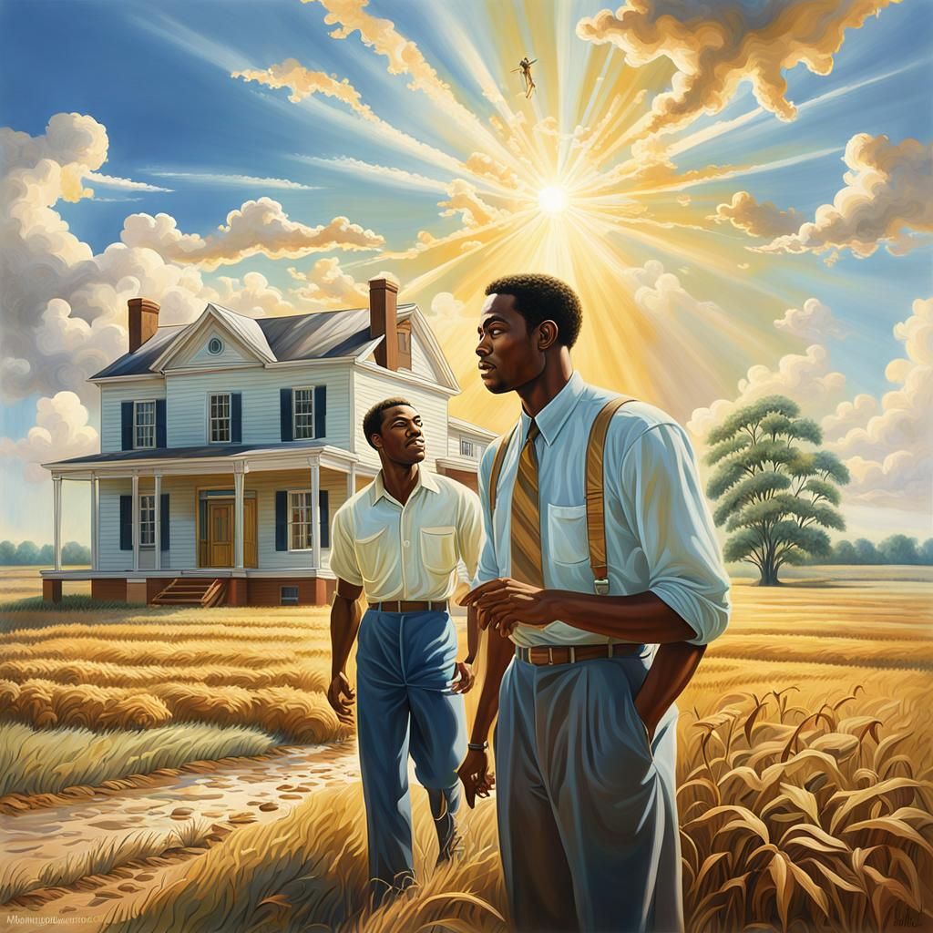 African American Family Building Home, 1949, Hyperrealistic ...