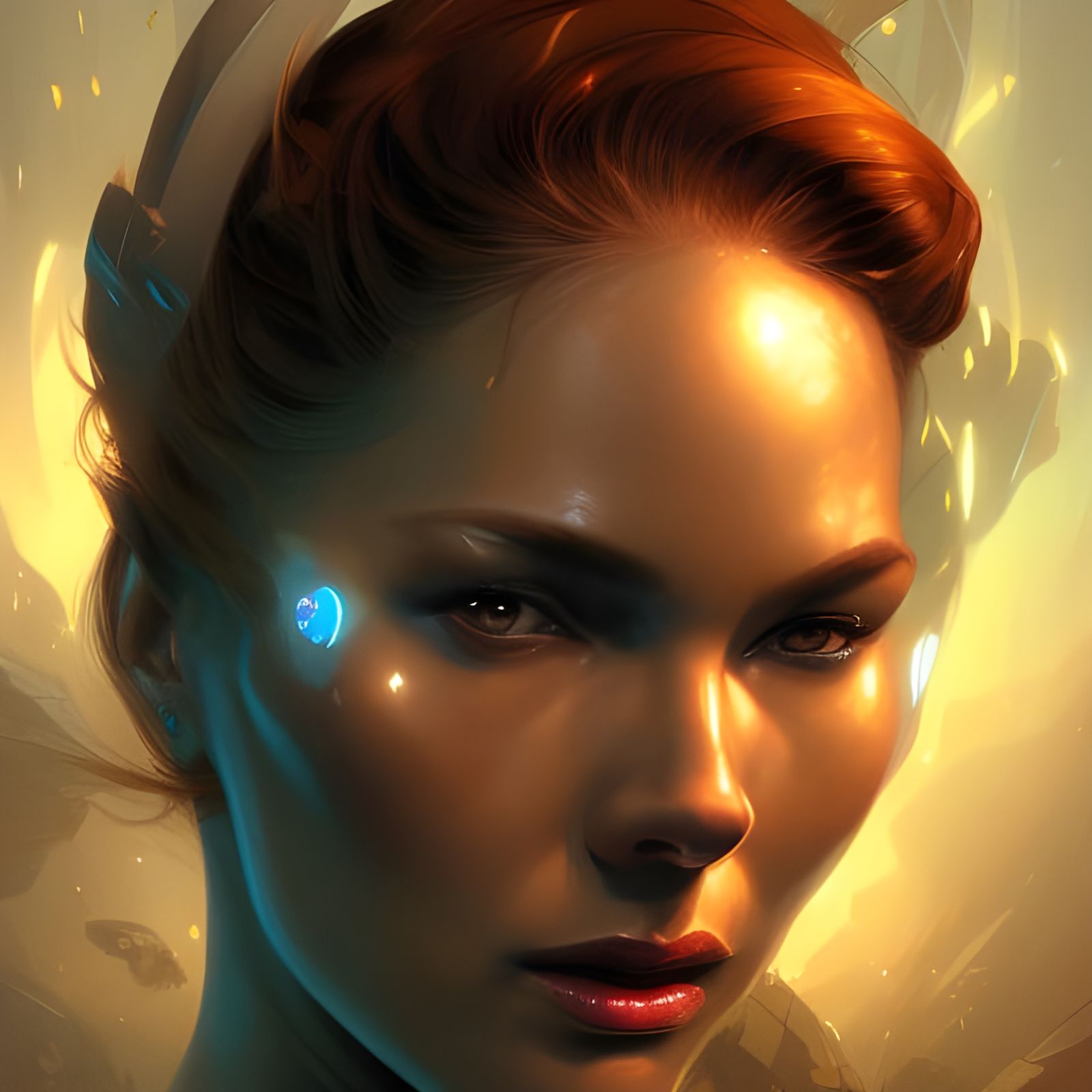 Masked Redhead: Hyperdetailed Portrait in Unreal Engine