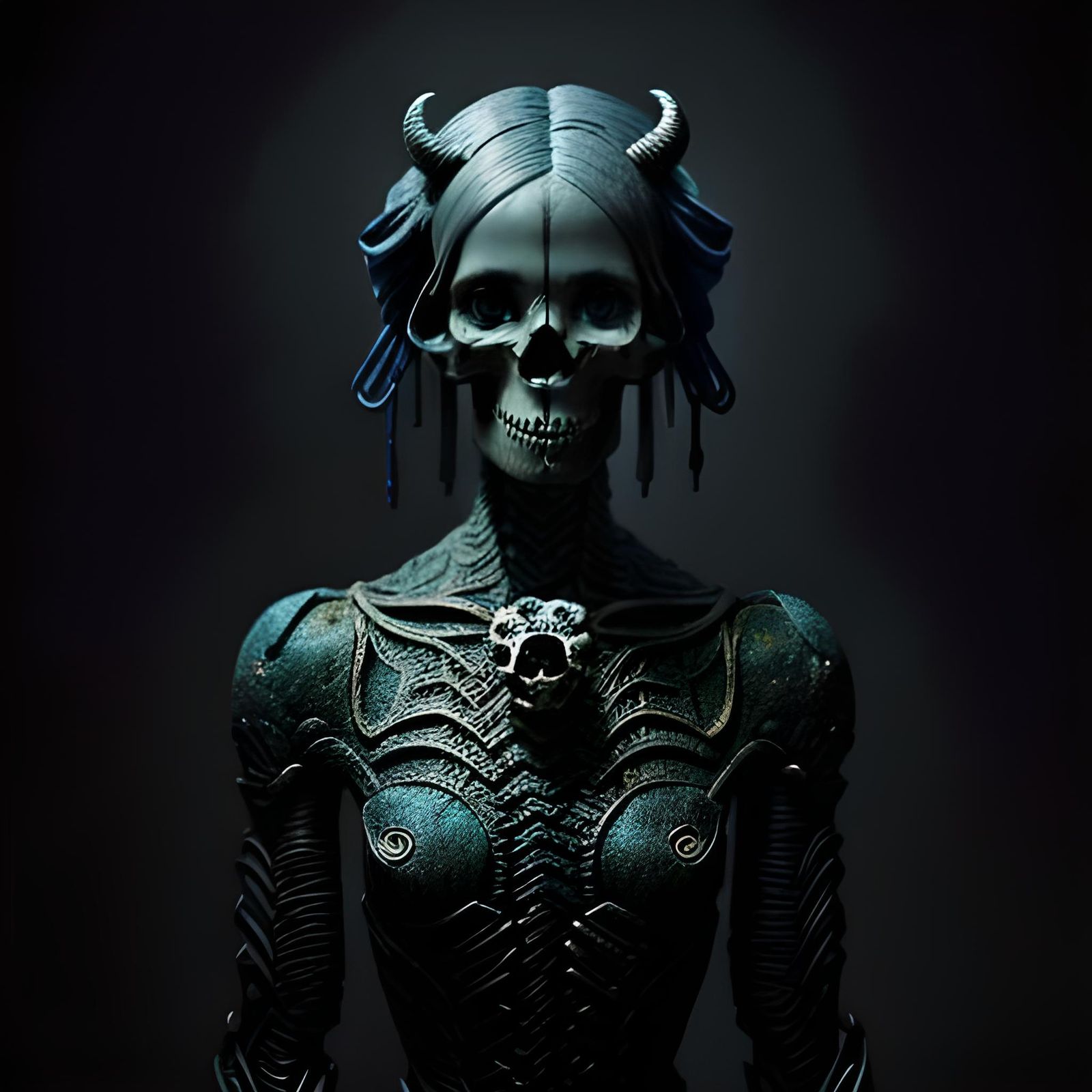 Female Form Illusion Constructed of Skulls