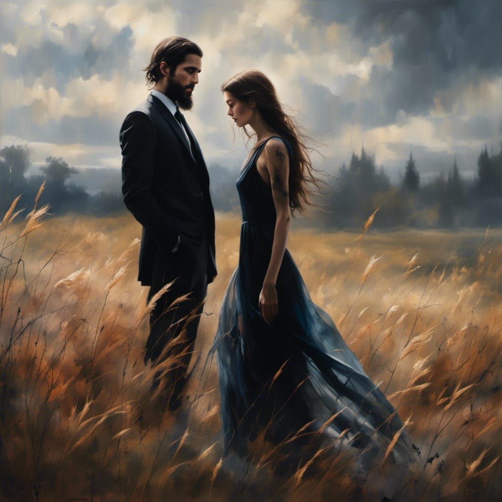 Portrait of Woman and Man in Professional Photography