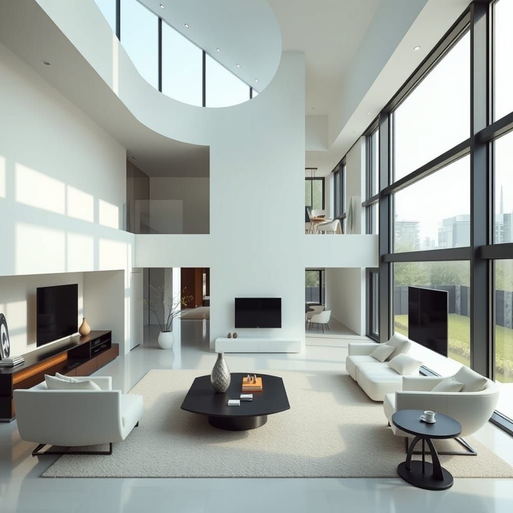 Photorealistic Modern House Interior Architecture