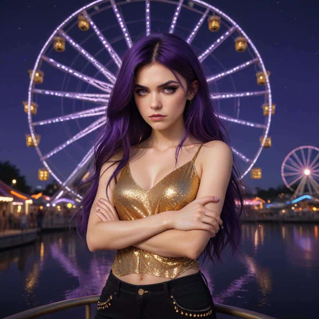 Magical Gold Sparkles and Exhausted Intimacy at Night