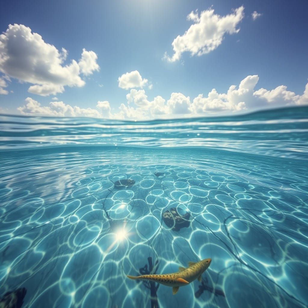 Dreamy Impressionist Water Scene in Serene Nature