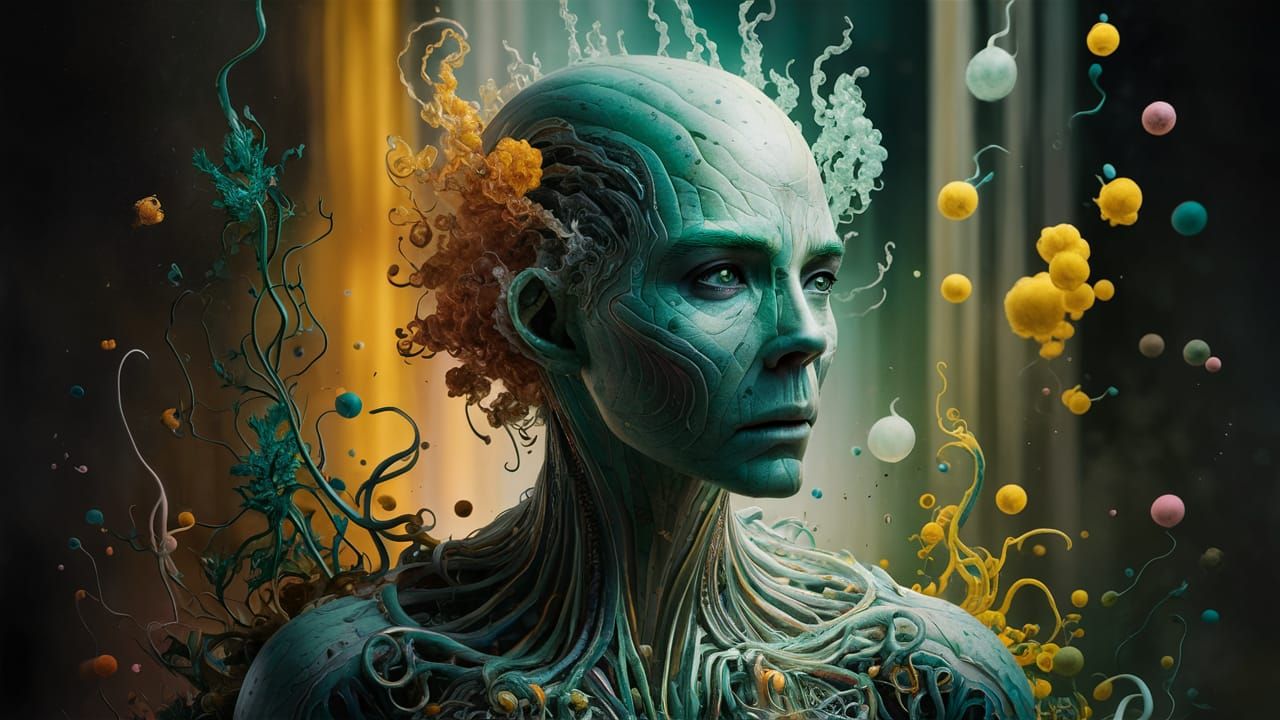 Figuratively Emergent Blown-Glass Hand-Knit Masterpiece