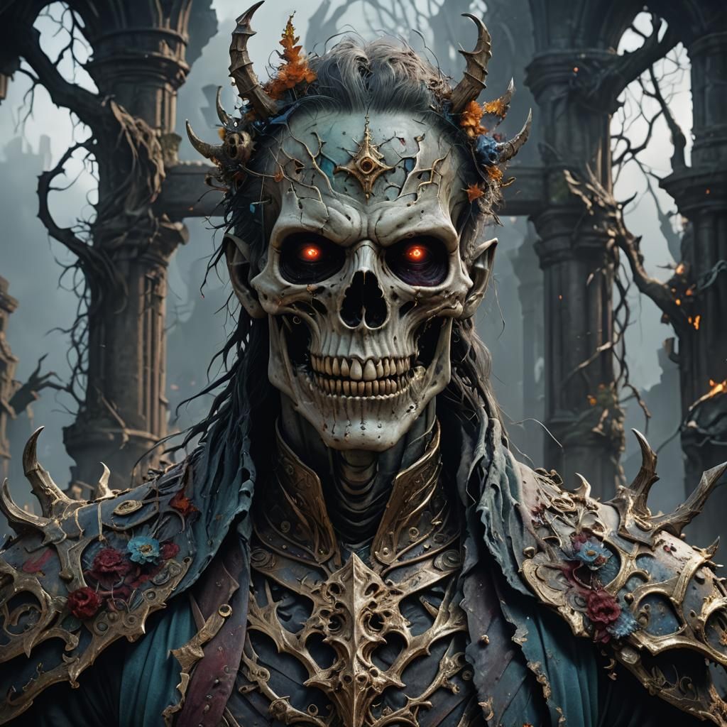 Detailed Undead Portrait in Fantasy Concept Art