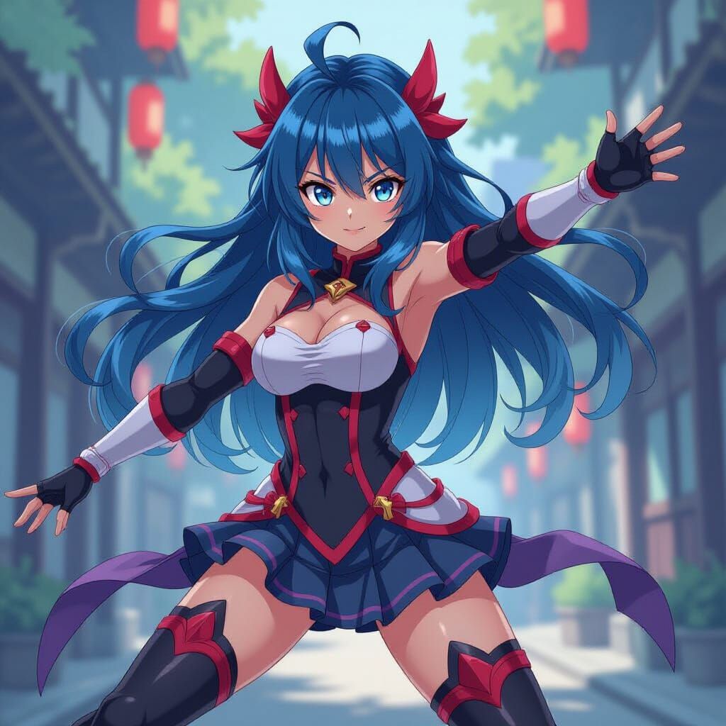 Bohrium as Dynamic Anime Character in Studio Trigger Style