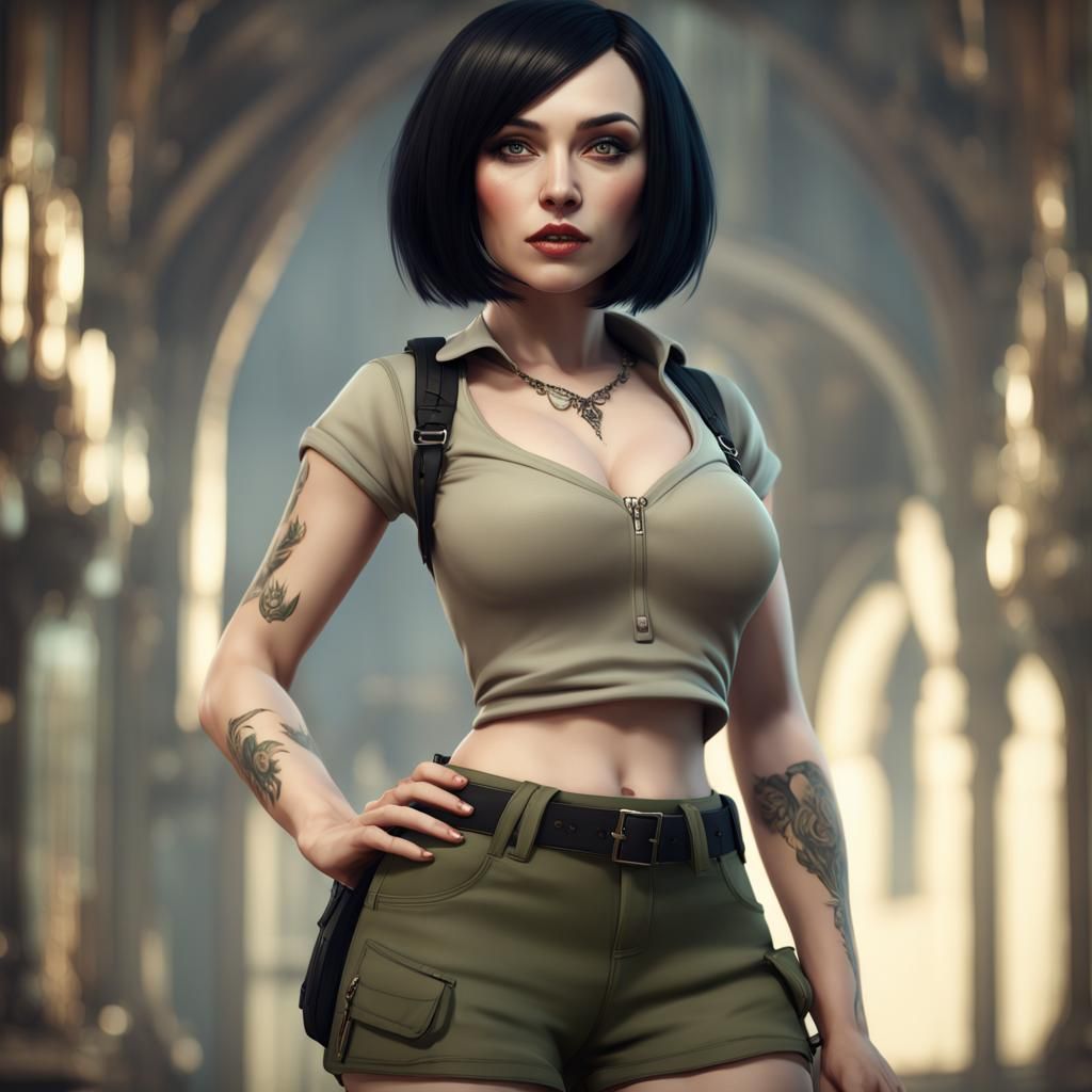 Gothic Woman Portrait in Detailed Matte Painting