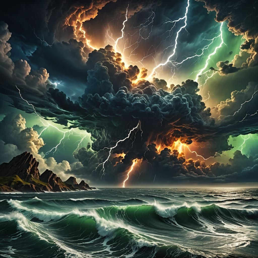 Chaotic Storm on Earth: A Matte Painting