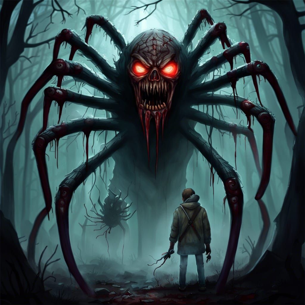 Deadly Spider Train Monster in Haunted Forest