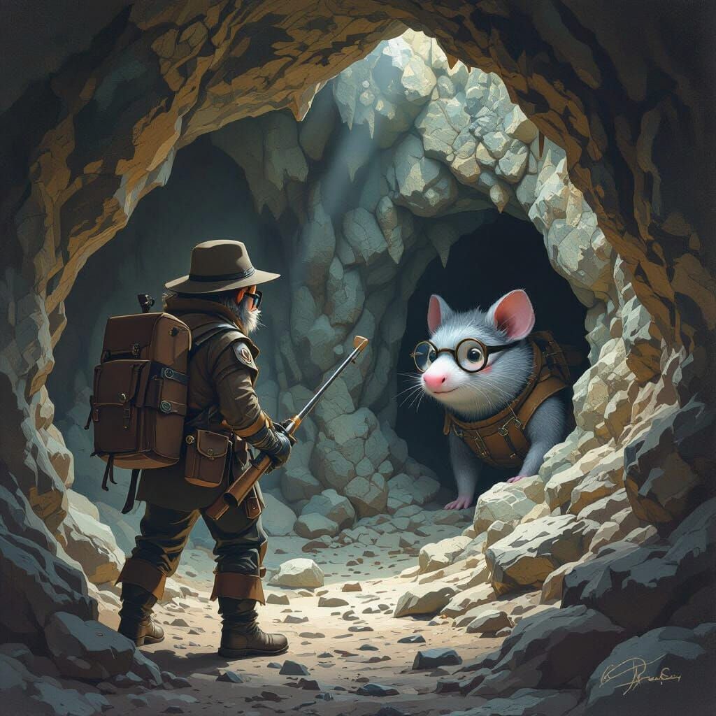 Leather-Clad Hunter in Dark Caves Searches for Wumpus