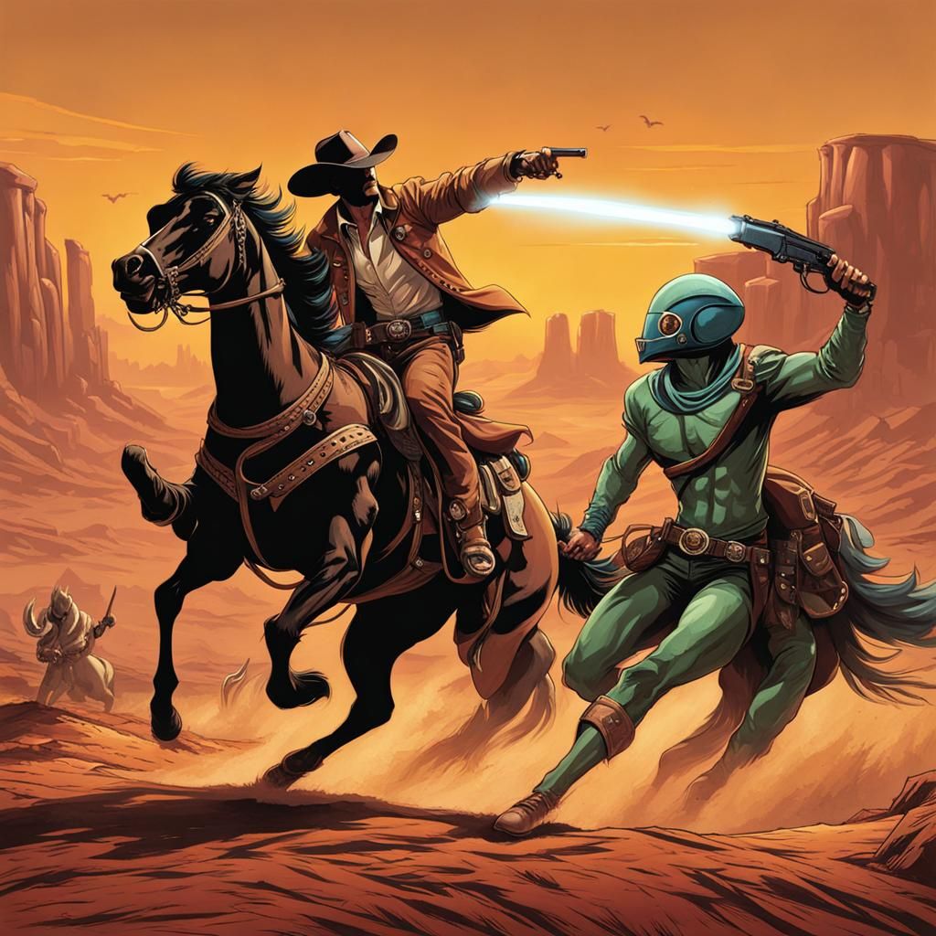 Cowboy Battles Alien Race in Sci-Fi Showdown