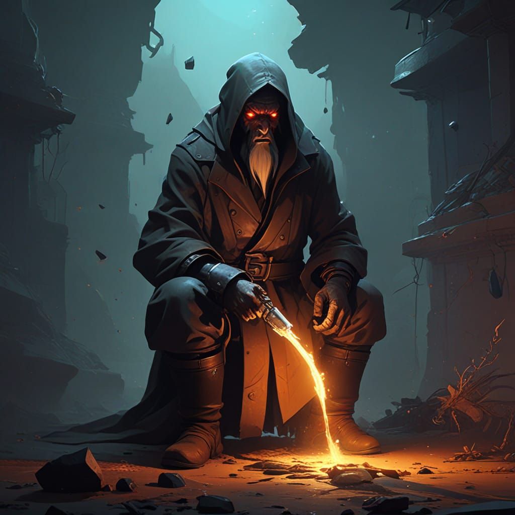 Dark Fantasy Art in Grimdark Style