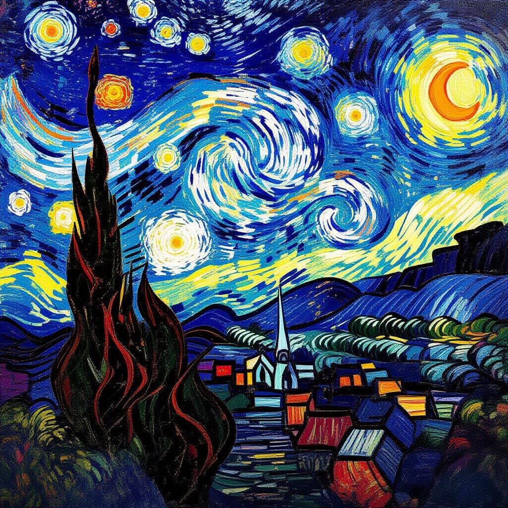 Vibrant Masterpiece in Impressionist Style