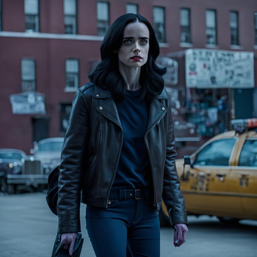 Jessica Jones Digital Portrait in Comic Book Style