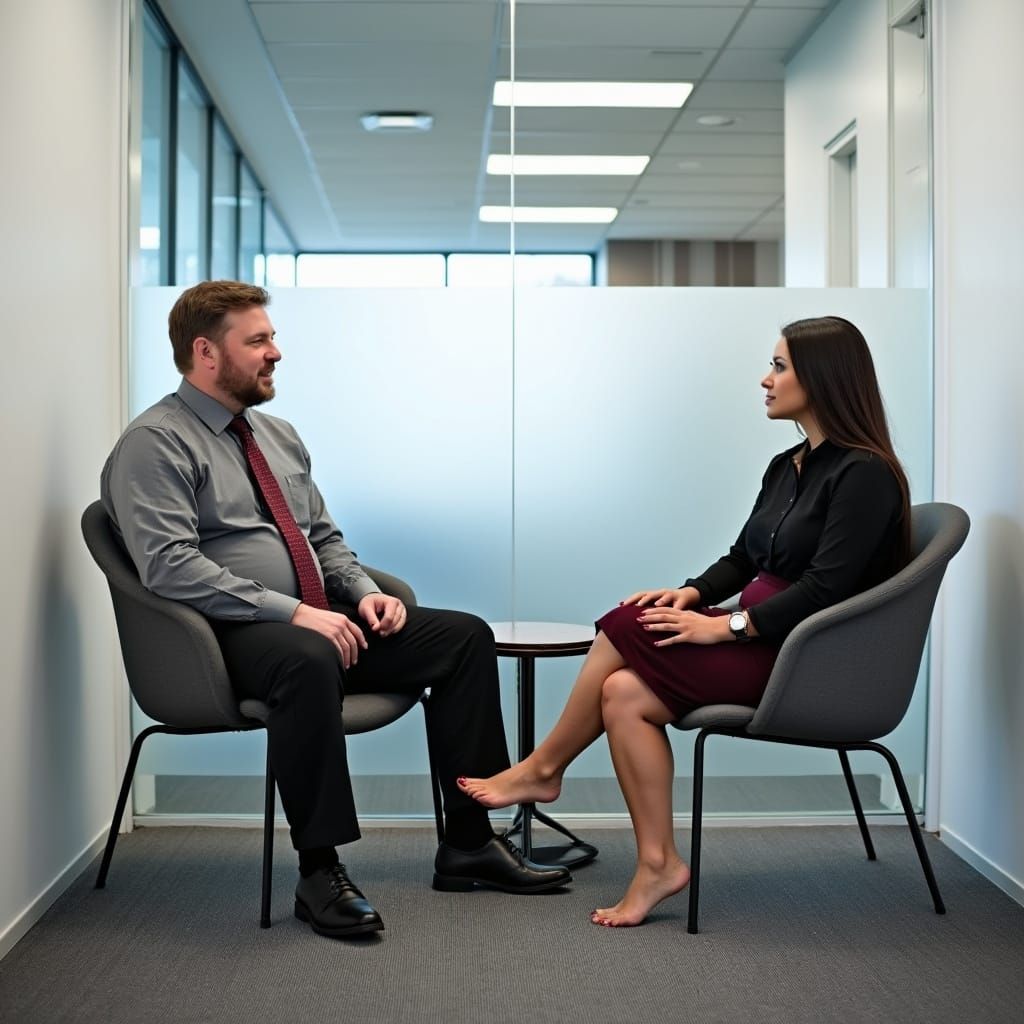 Office Huddle Room Meeting Captured by Professional Camera