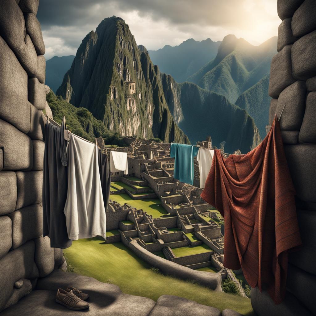 Alien Laundry Day at Machu Picchu