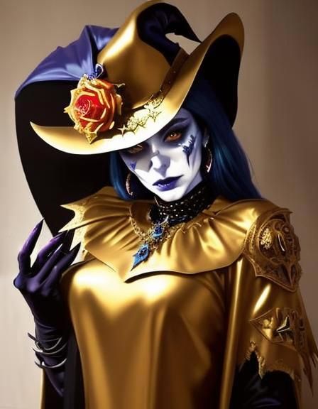 Undead Sorceress Queen in Gothic Horror Style