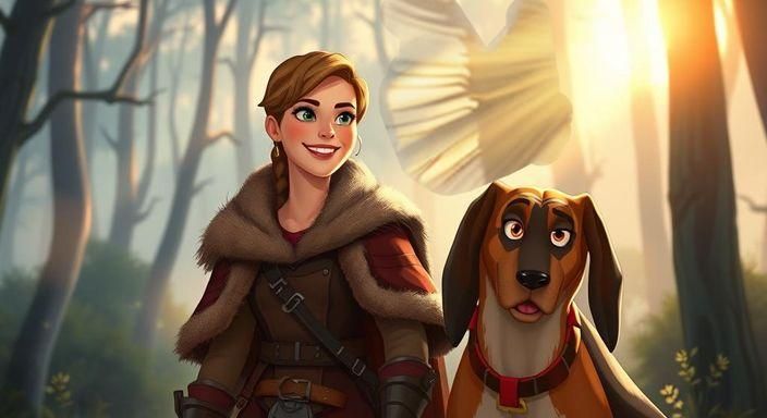 Sunlit Cel-Shaded Scene with Watercolor Textures