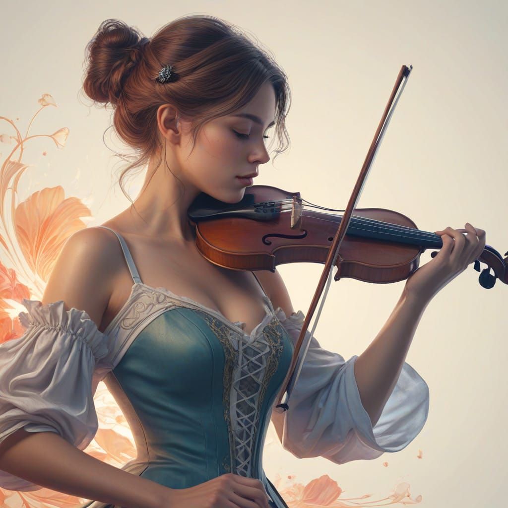 Goddess of Music in Ethereal Harmony