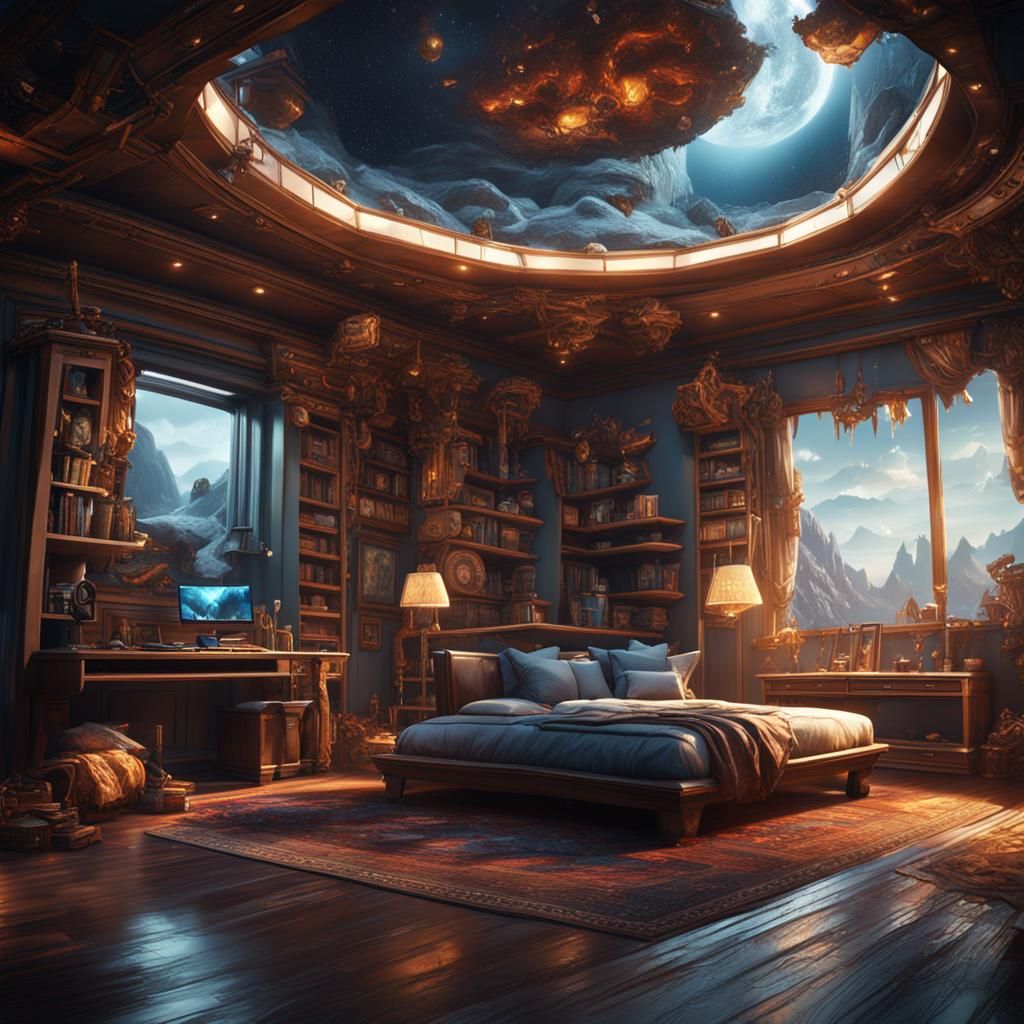 Upside Down Furniture in a Modern Matte Painting