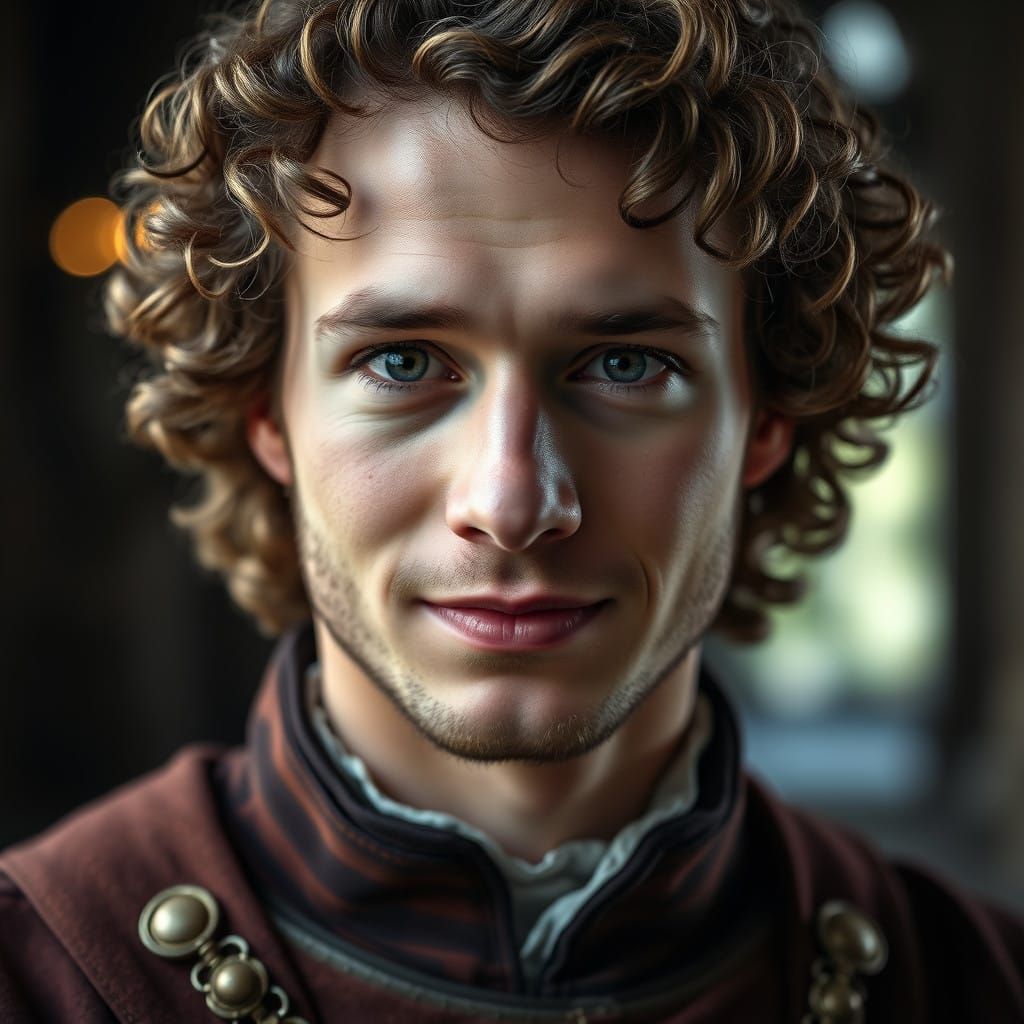 A Hyperrealistic Portrait of a Medieval Nobleman
