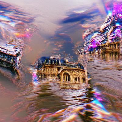 Surreal Paris Melting into River