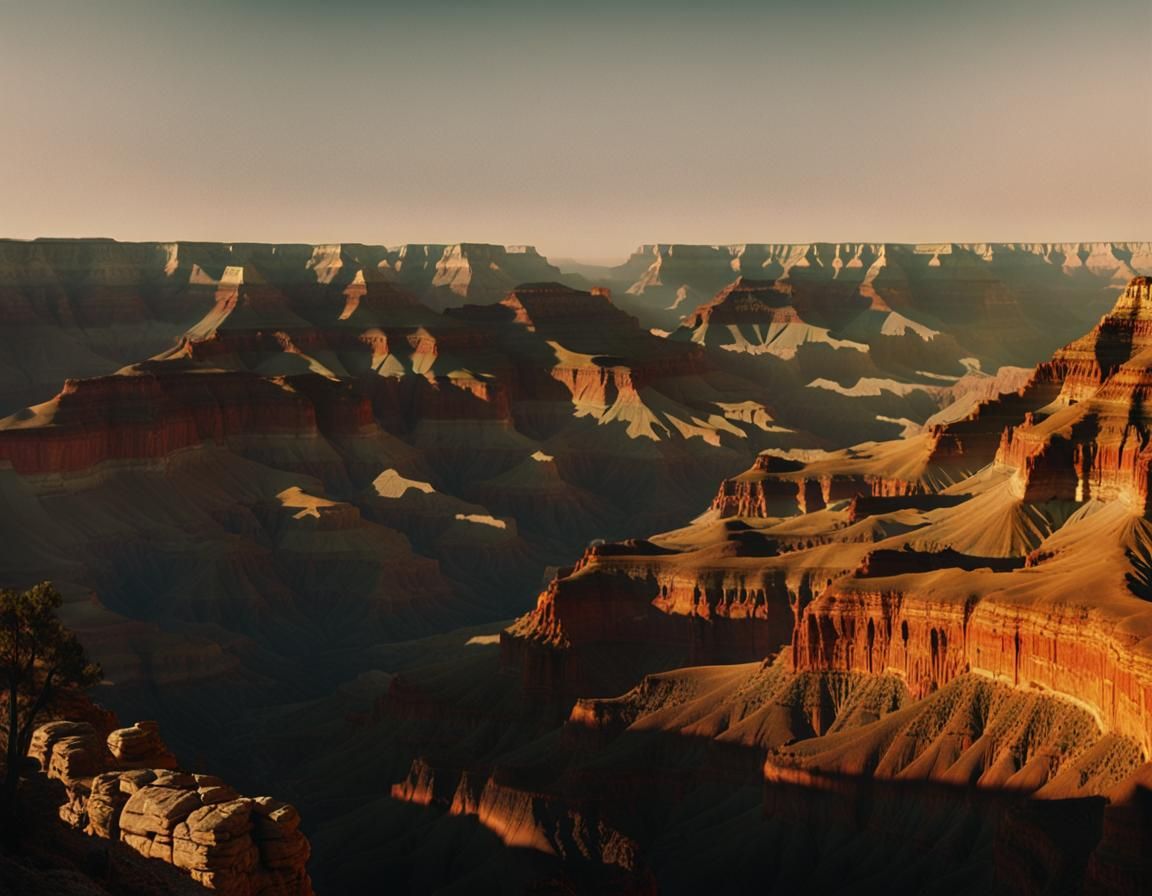 Grand Canyon Sunset: Cinematic Film Still