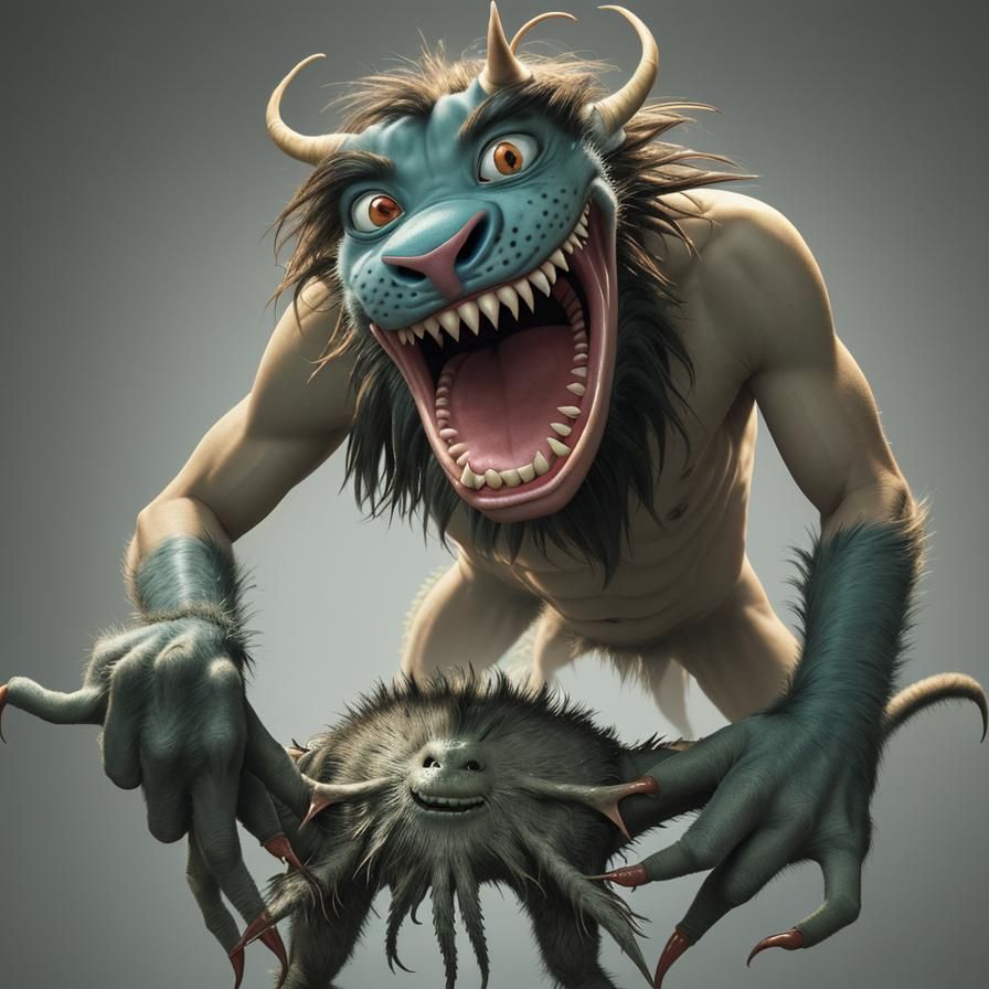 Whimsical Tickle Monster Illustration