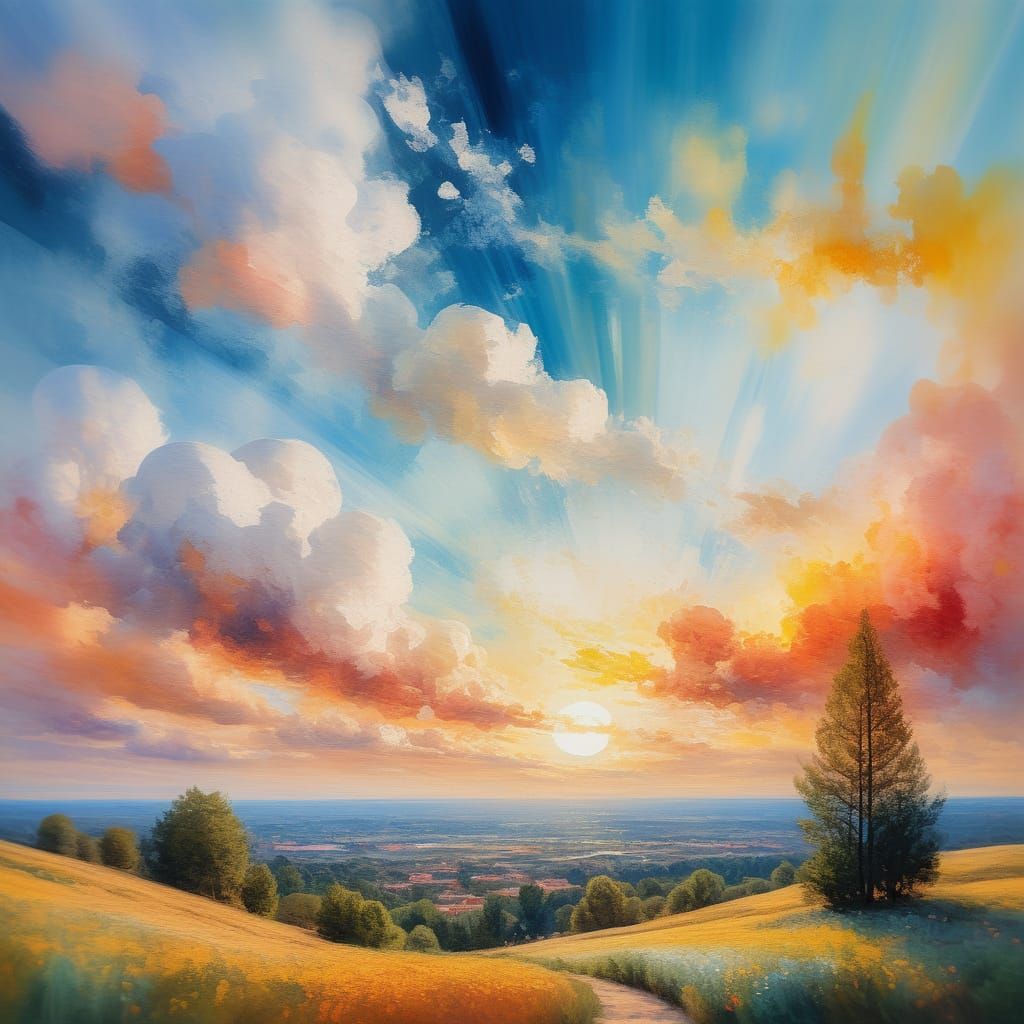 Surreal Masterpiece in Impressionist Style with Thick Brush ...