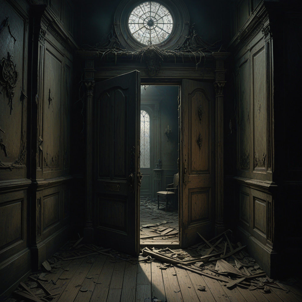 Mysterious Door Creaks Open in Abandoned Mansion, Filled wit...
