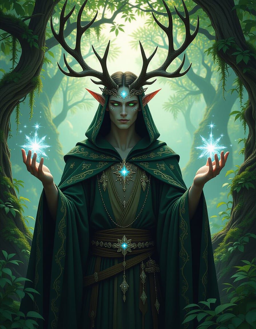 Star-Dappled Archfey Gardener in Ethereal Grove