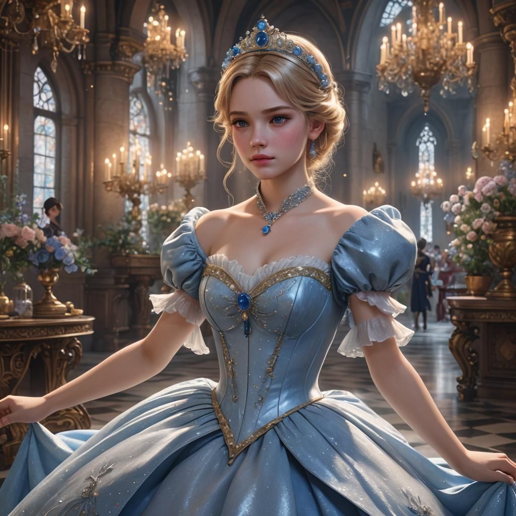 Cinderella in 3D Anime Style
