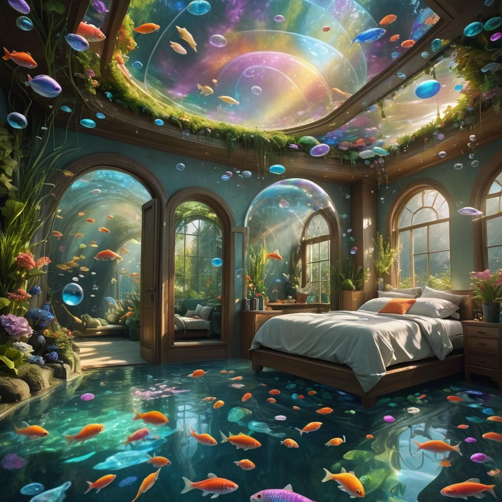 Candy-Colored Fantasy Room with Teleportation Window