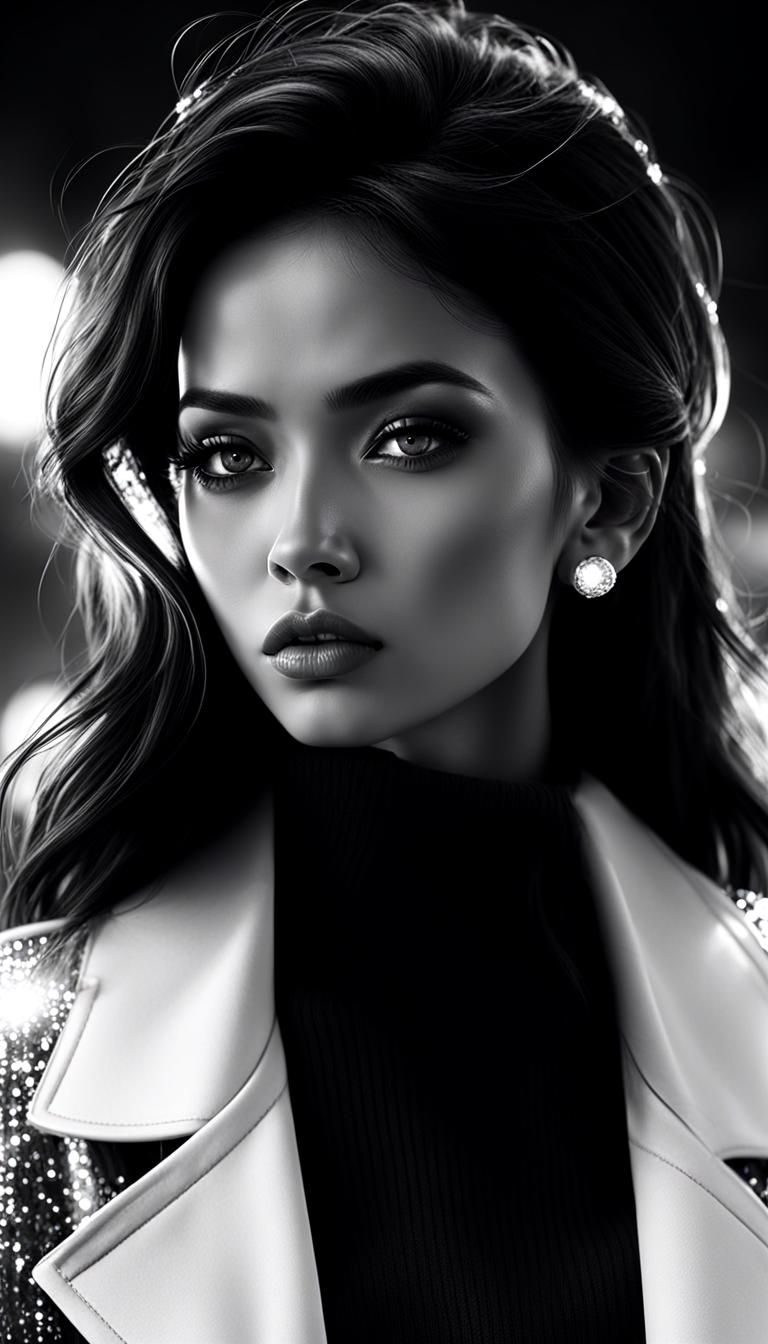 Hologram Singer in Fashion Editorial Style