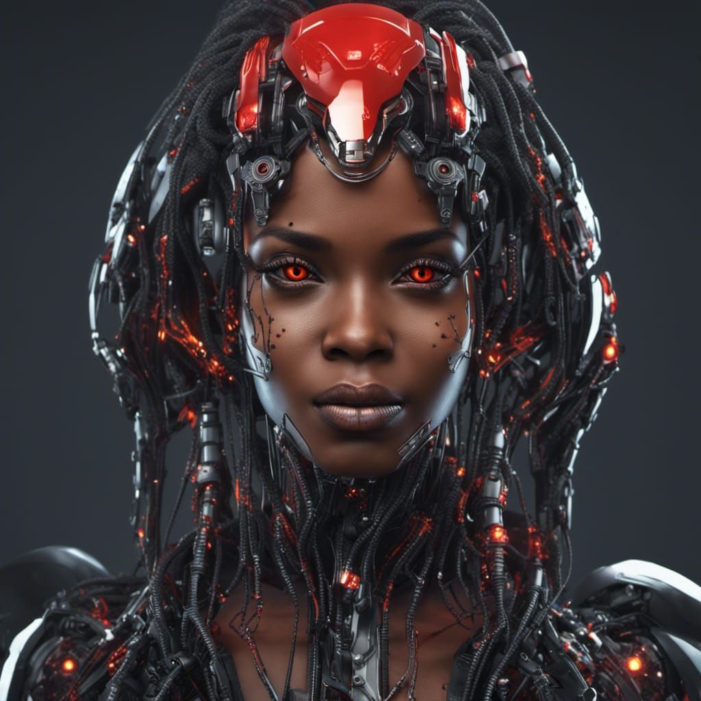 Black lava cyborg