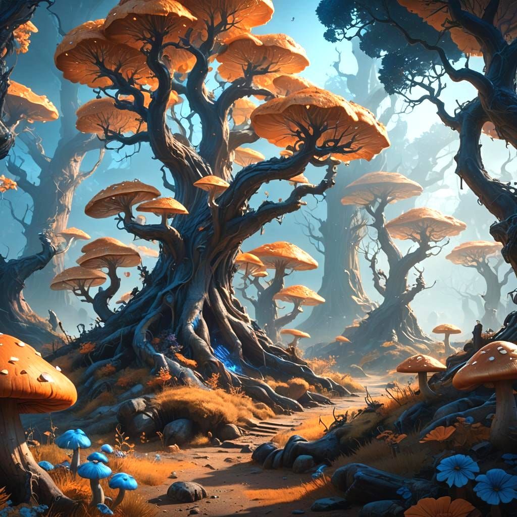 Fantastical Matte Painting in Deep Color, 8K Resolution