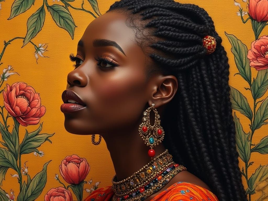 African Royalty in Earthy Splendor