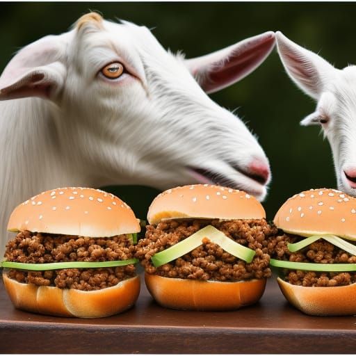 goats with sloppy joes