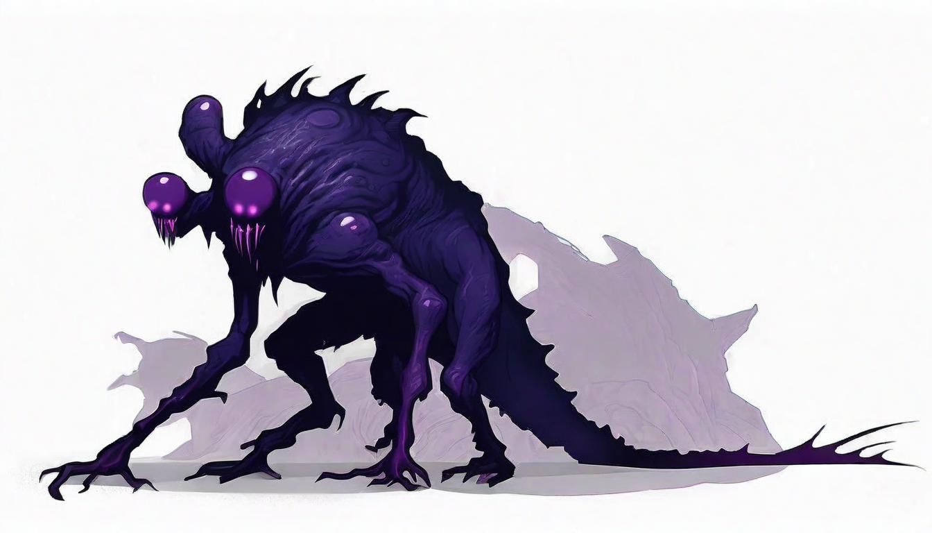 Dark Purple Monster Unleashing Eldritch Blast